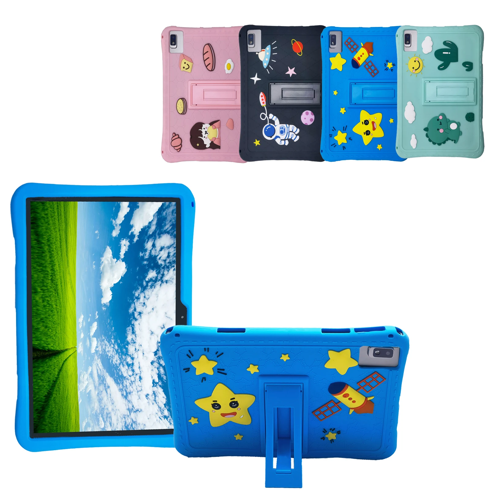 

Мультяшный детский чехол для Teclast P20hd, силиконовый чехол для планшета Teclast P20 HD M40, подставка для планшетного ПК, мягкий чехол + ручка