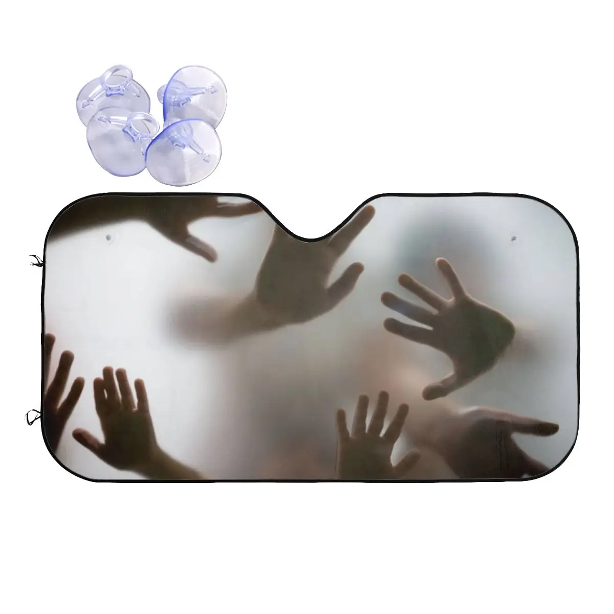 

Ghost Hands Foldable Sunshade Windscreen 70x130cm Halloween Horror Foils Sun Visor Ice Shield Dust Protection