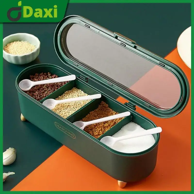 

Nordic Spice Jar Salt And Pepper Shakers Spice Container Set Oval Transparent Seasoning Box Spice Rack Kitchen Storage Tools