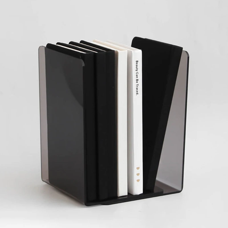 

2 Pcs Premium Thicken Acrylic File Holder Transparent Matte Acrylic Bookend