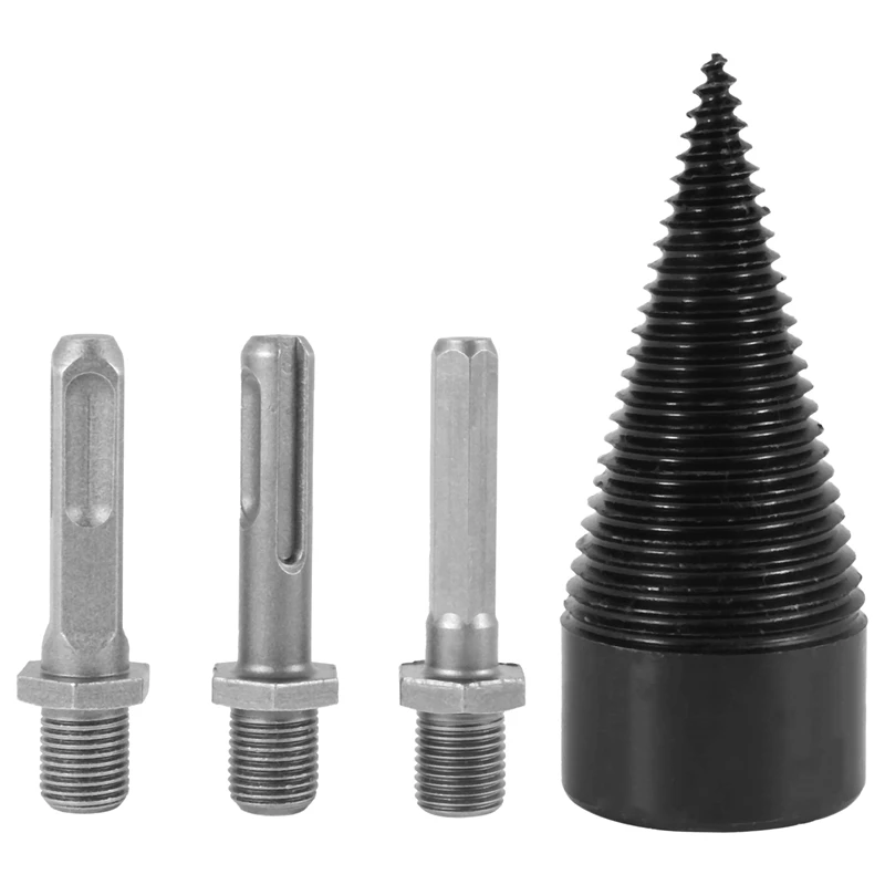

Big Deal 4 Pcs Wood Splitter Drill Bit Removable Log Splitter Drill Bit Firewood Kindling Splitter For Electric Drill