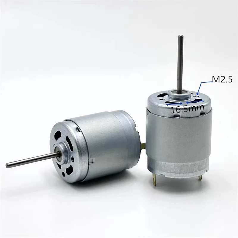 Фото Мини-мотор RS-365, 365, DC 6В 12В 18В 24В, 12400 об/мин, микроэлектродвигатель 28 мм, удлиненный вал 27 мм, для DIY, хобби, игрушек, моделей автомобилей и лодок №3