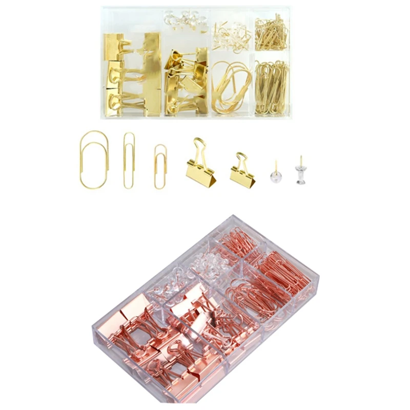 

Bookmark Paper Clips Assorted Sizes Large Paper Clips And Binder Clips Set, Fashion Metal Clip