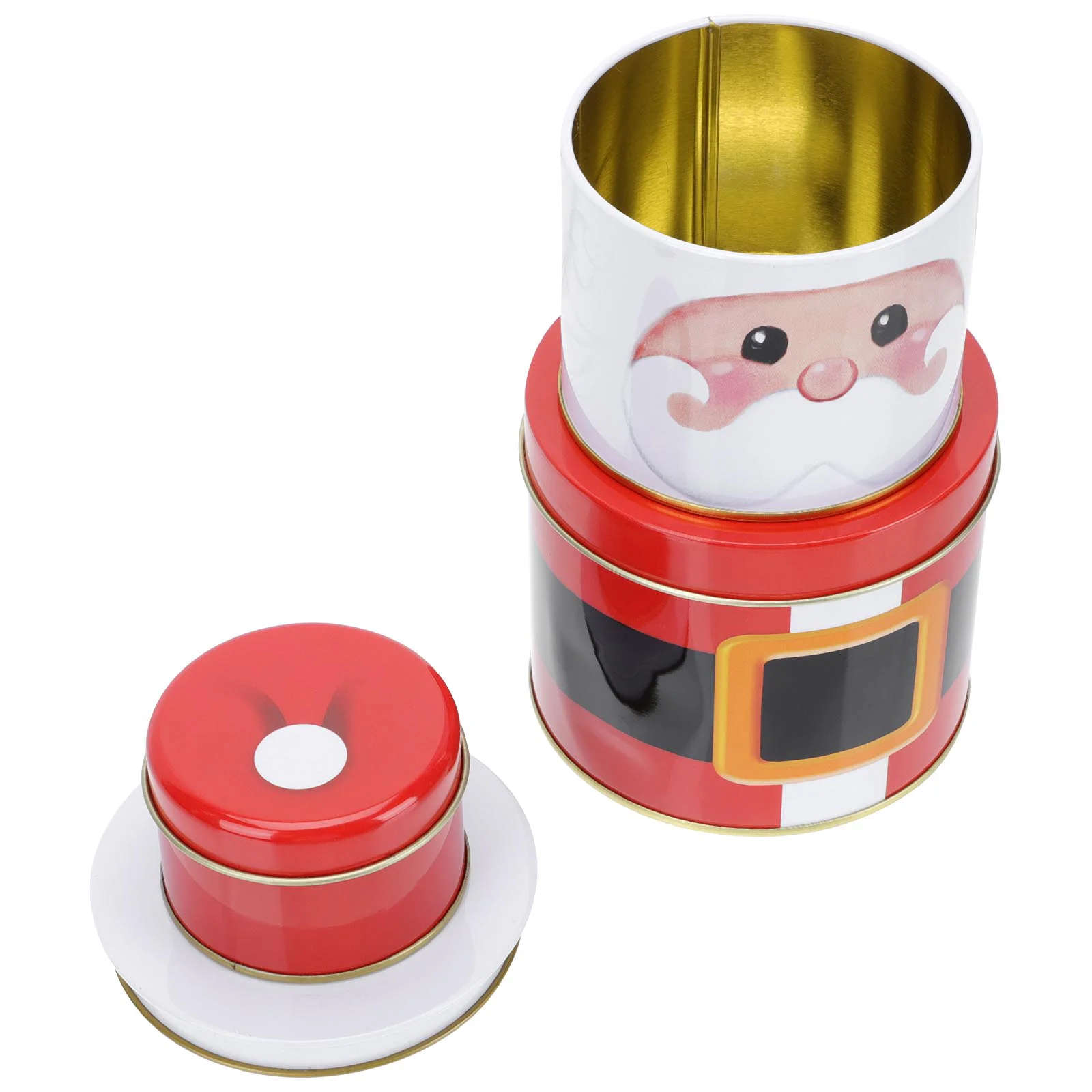 

Christmas Tins Box Candy Tin Storage Cookie Tinplategift Container Metal Jar Holder Nesting Iron Empty Boxes Santafor Festive