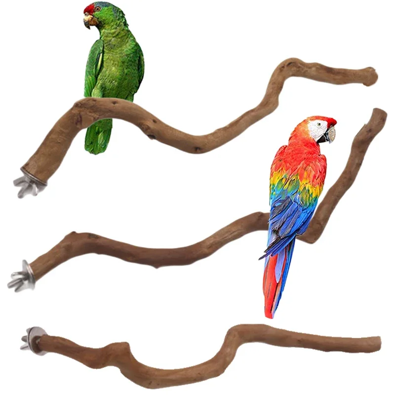 

Natural Parrot Perch Bird Stand Tree Stick Paw Grinding Fork Parakeet Climbing Bird Standing Branches Toys Birdcage Accessories