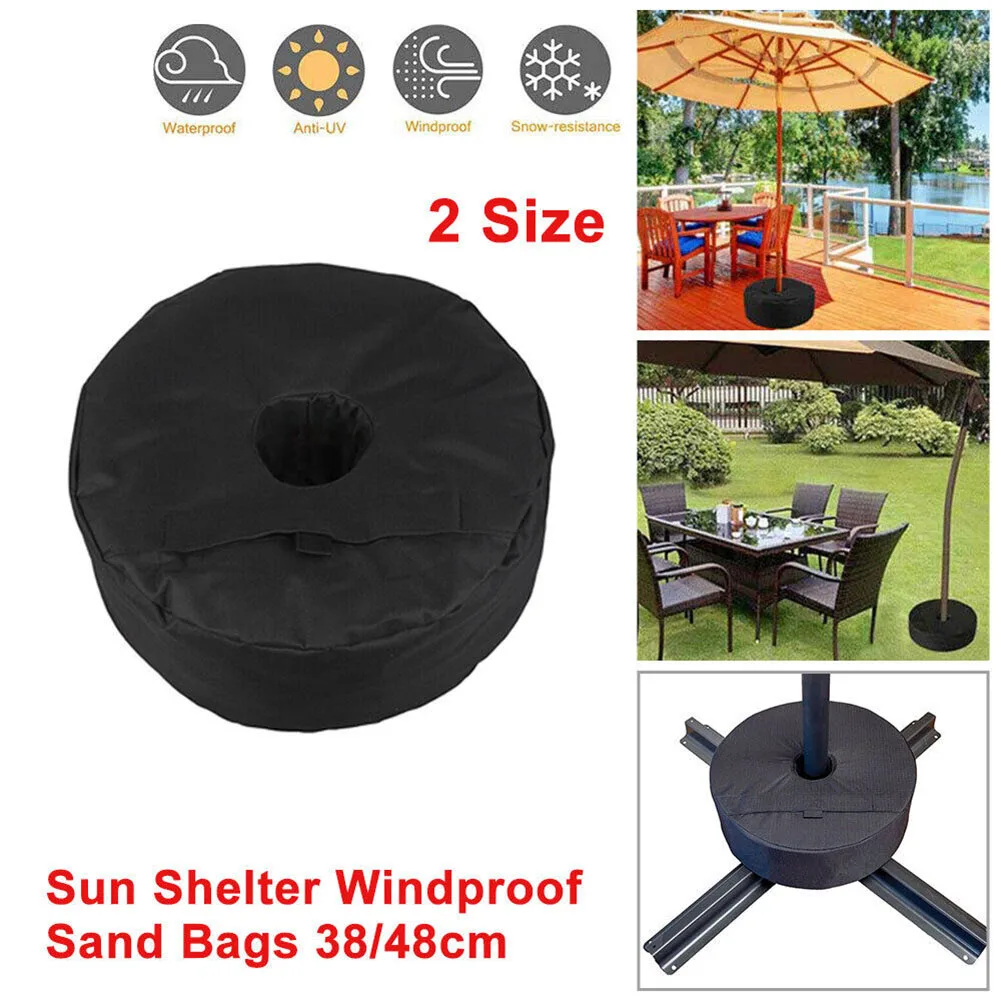 

Heavy Parasol Base Round Weights Umbrella Sandbag For Banana Hanging Cantilever Round Outdoor Weight Tent Sand Bag