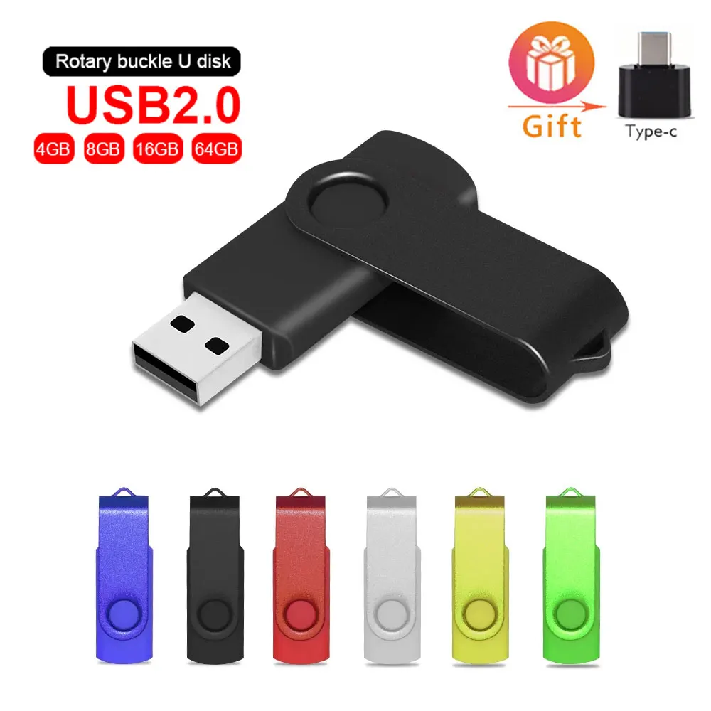 

Rotate Flash Drive USB 2.0 Pen Drive 64GB 32GB 16GB 8GB High Speed thumbdrive Flash Memory Stick 128gb 256gb usb disk Pendrives