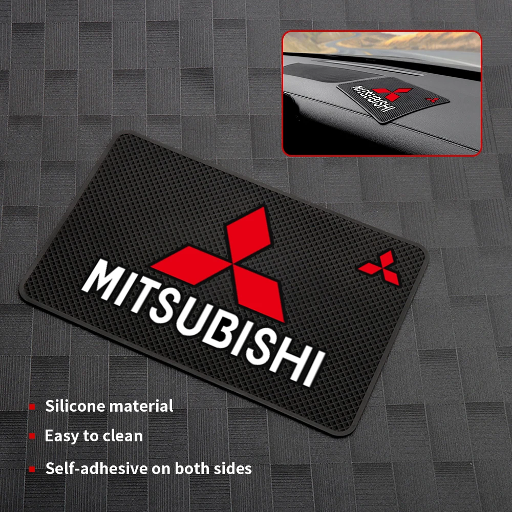 

Car Silicone Dashboard Non Slip Phone Mats Anti-slip Pads Auto Accessories For Mitsubishi Outlander 3 Xl asx lancer Ralliart etc