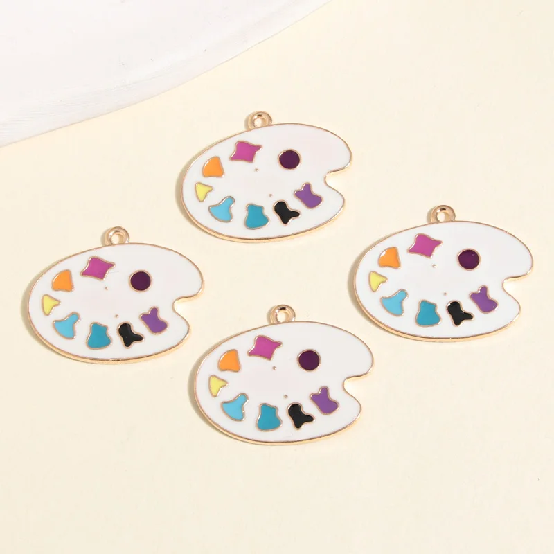 

5 шт., эмалированная Подвеска для ожерелья и сережек, 28 х23 мм