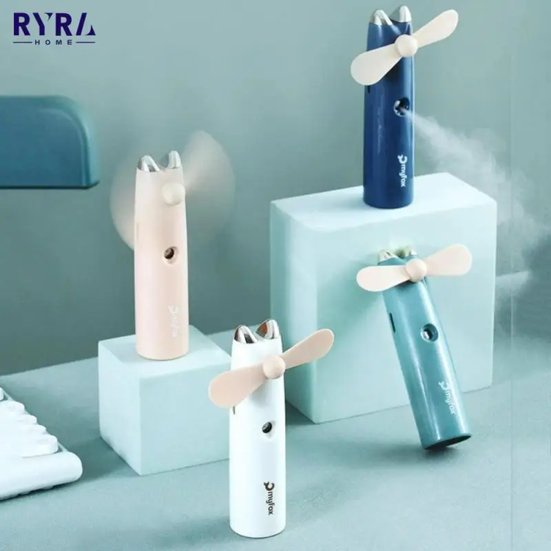 

Portable 2 In 1 Mini Fan Humidifier Handheld Water Spray Mist Fan Pocket Cooling Hand Eventail Fan For Student Dormitory Desktop