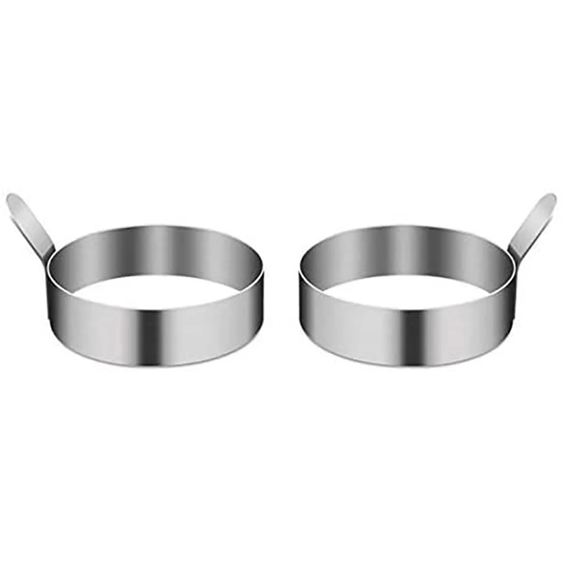 

Round Egg Rings With Handle,Cooking Rings Egg Pancake Shaper Fried Egg Rings For Egg Omelet Biscuits,Egg Cooker Rings