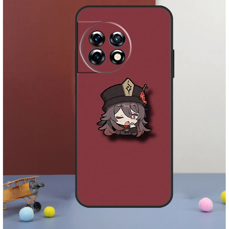 Чехол Hu Tao Genshin Impact chibi для OnePlus Nord 4 CE 2 3 Lite N20 N30 9 10 Pro 8T 9RT 10T 11 13 12 R