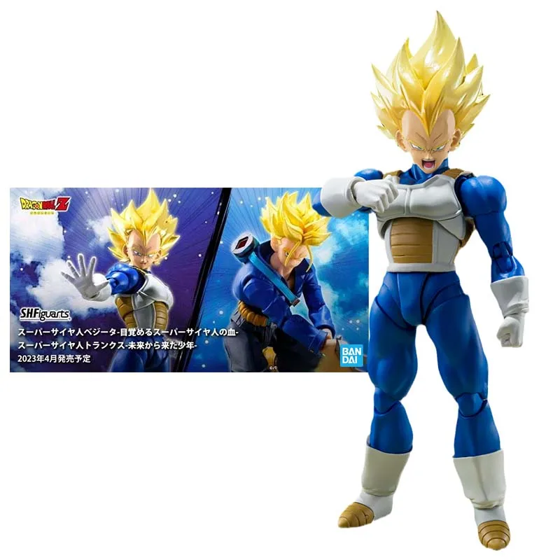 

Фигурка героя аниме «Драконий жемчуг», Bandai оригинальная, пробуждение Вегета, супер сайян, Коллекционная модель крови, аниме, экшн-фигурки для мальчиков