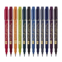 12 colorset write brush pen calligraphy marker pens set drawing painting watercolor art brush for handbook drawing graffiti