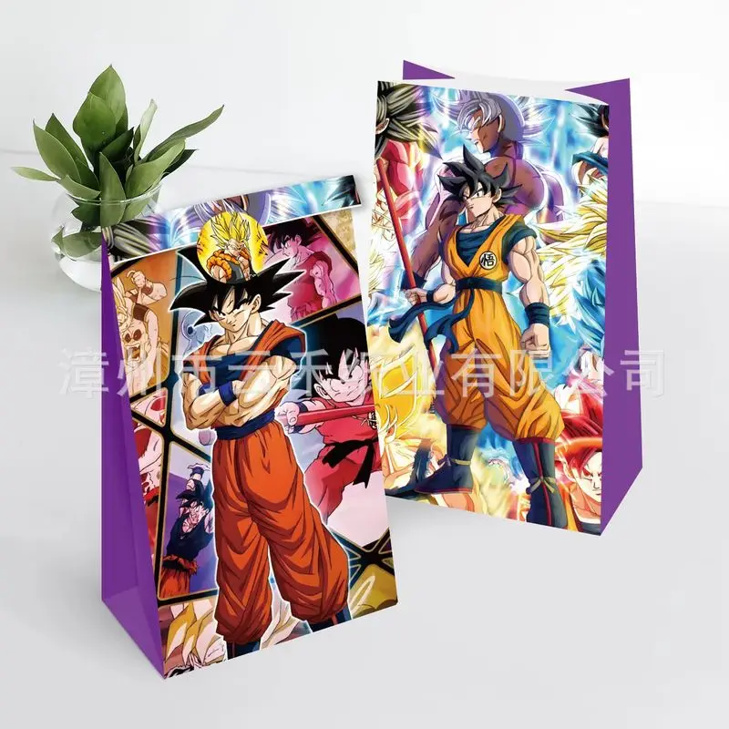 Фото Набор из 12/24 фигурок Dragon Ball: Сон Гоку, Вегета, Вегетто, в подарочных пакетах-конфетницах, мультяшные пакеты для упаковки подарков на день рождения для детей №4