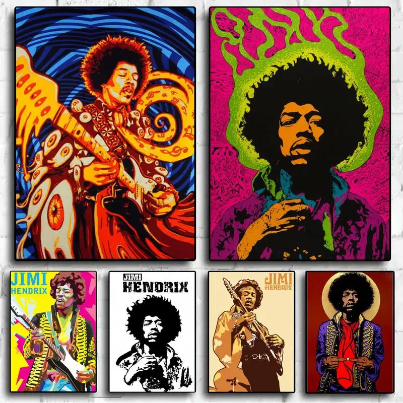 

Singer J-JIMI H-HENDRIX POSTER Wall Pictures For Living Room Fall Decor