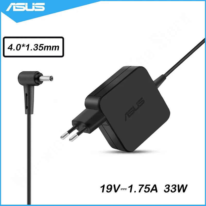 

19V 1.75A 33W Laptop Charger 4.0x1.35mm AC Power Supply Adapter For Asus X407M X541N X541NA X553M X540S F510U Q200E Q302L Q504UA