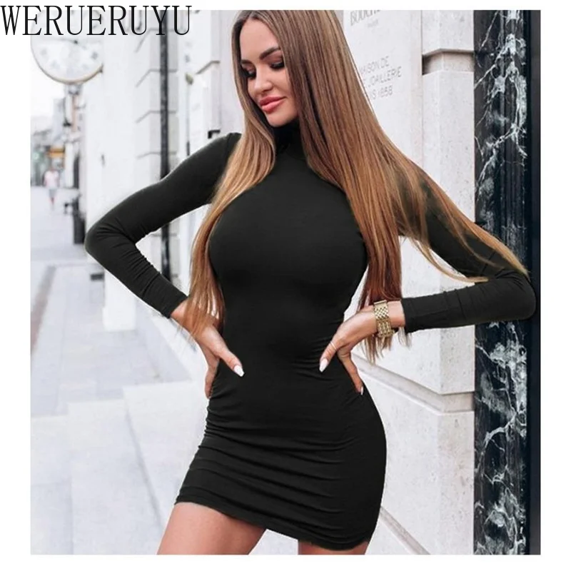 

Sexy Black Mini Bodycon Dress Women Clothes Autumn Winter Korean Fashion Long Sleeve Party Evening Short Dresses for Women 2022