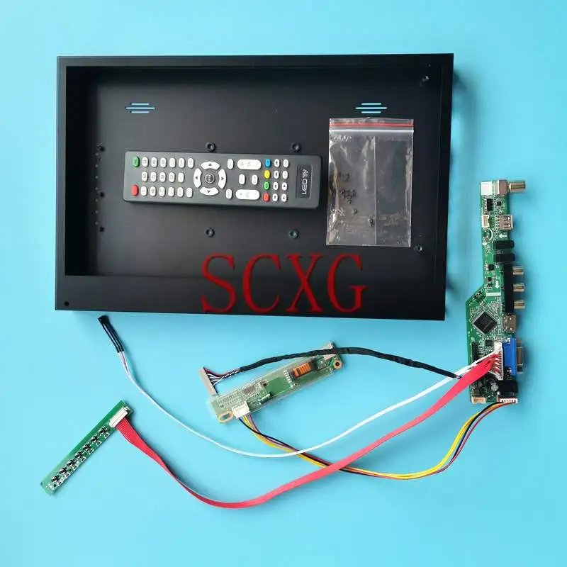 

For LP133X7 LP133X8 LP133X09 Analog TV Driver Board+Metal Case 13.3" VGA AV USB HDMI-Compatible 1-CCFL Kit 20 Pin LVDS 1024*768