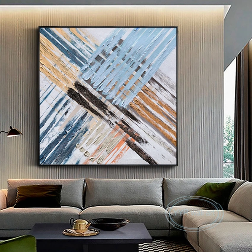 

Home Aesthetics Decorative Drawing Modern Abstract Texture Canvas Wall Art Handmade Oil Painting Living Room Bedroom Restaurant