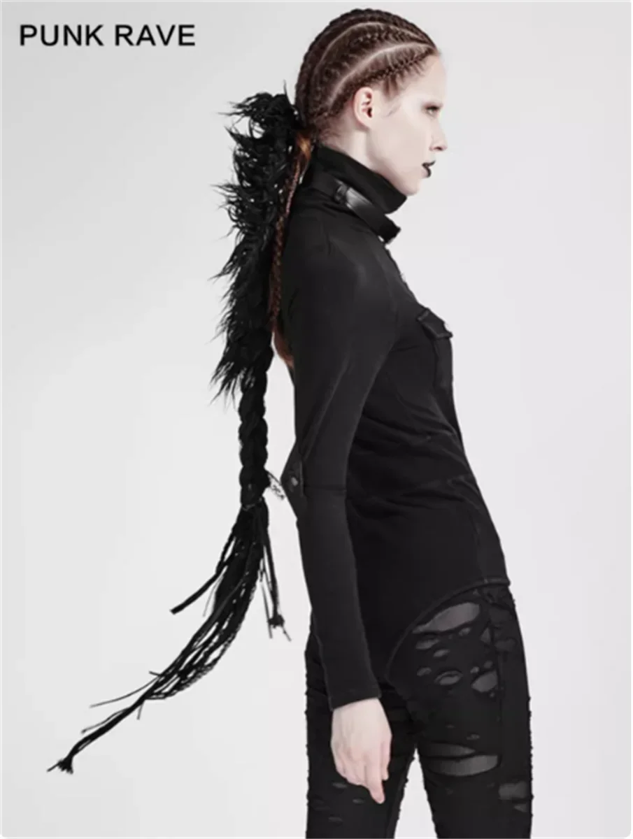 Мужской винтажный черный парик Pumk Dreadlock Goth Rock Hair Hedgehog