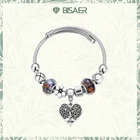 Бусины-шармы для браслетов, серебристые, AIB019