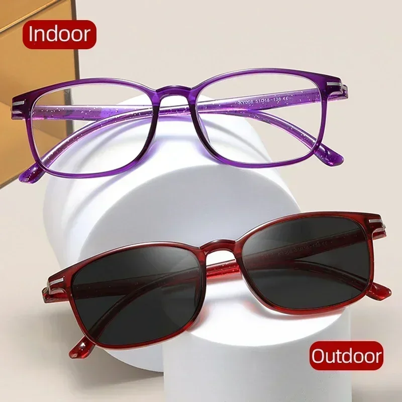 Интеллектуальные фотохромные солнцезащитные очки для пресбиопии винтажные TR90