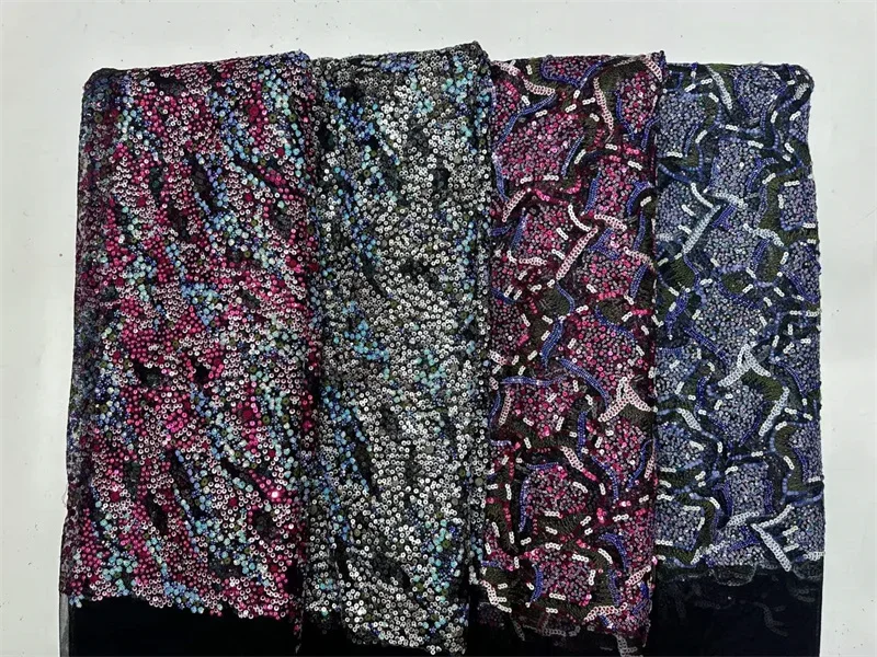 Красивая французская кружевная ткань с блестками африканские кружева идеально