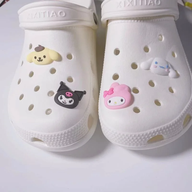 

4pcs Cute Long Ear Rabbit Pudding dog Shoe Charms for Crocs Decor Accessories for Croc Girls Kids Gifts Garden Shoes Badge New