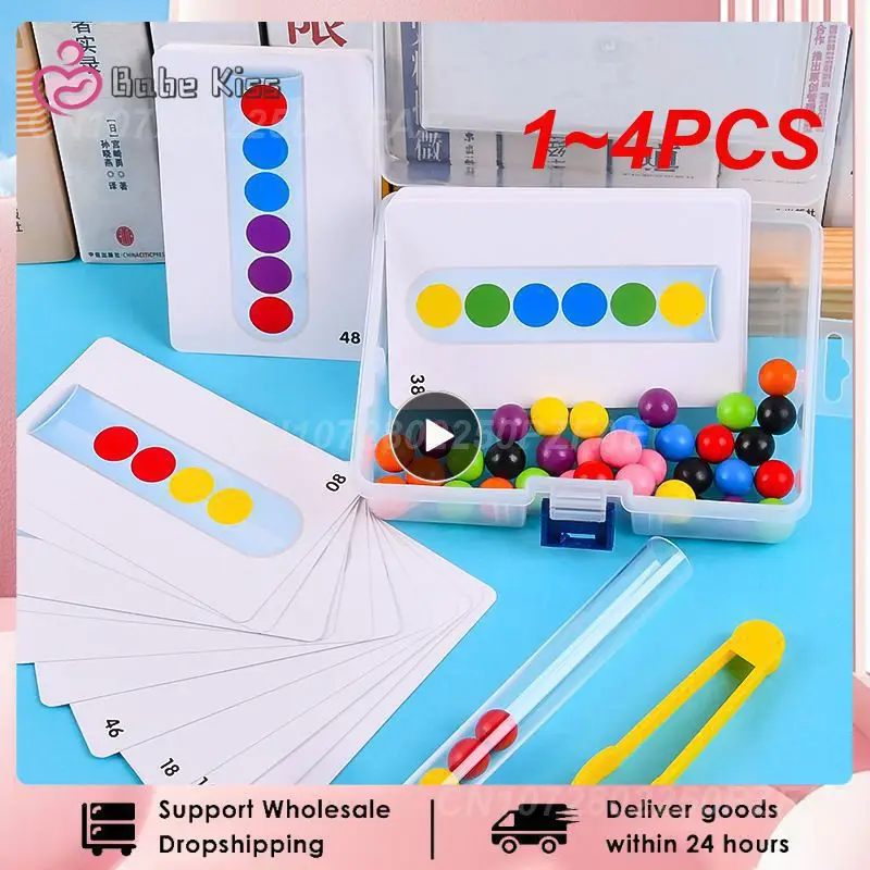 

1~4PCS Clip Beads Test Tube Toys For Children Logic Concentration Fine Motor Training Game Montessori Teaching Aids Educational