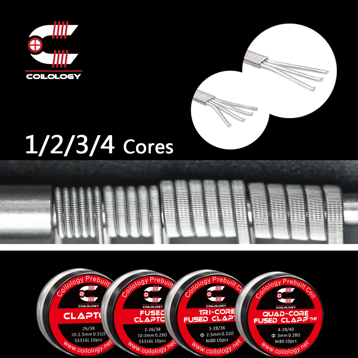 Колография 10 упаковок смешанный провод C-l-a-p-t-o-n 1/2/3/4 ядра высокопроизводительная