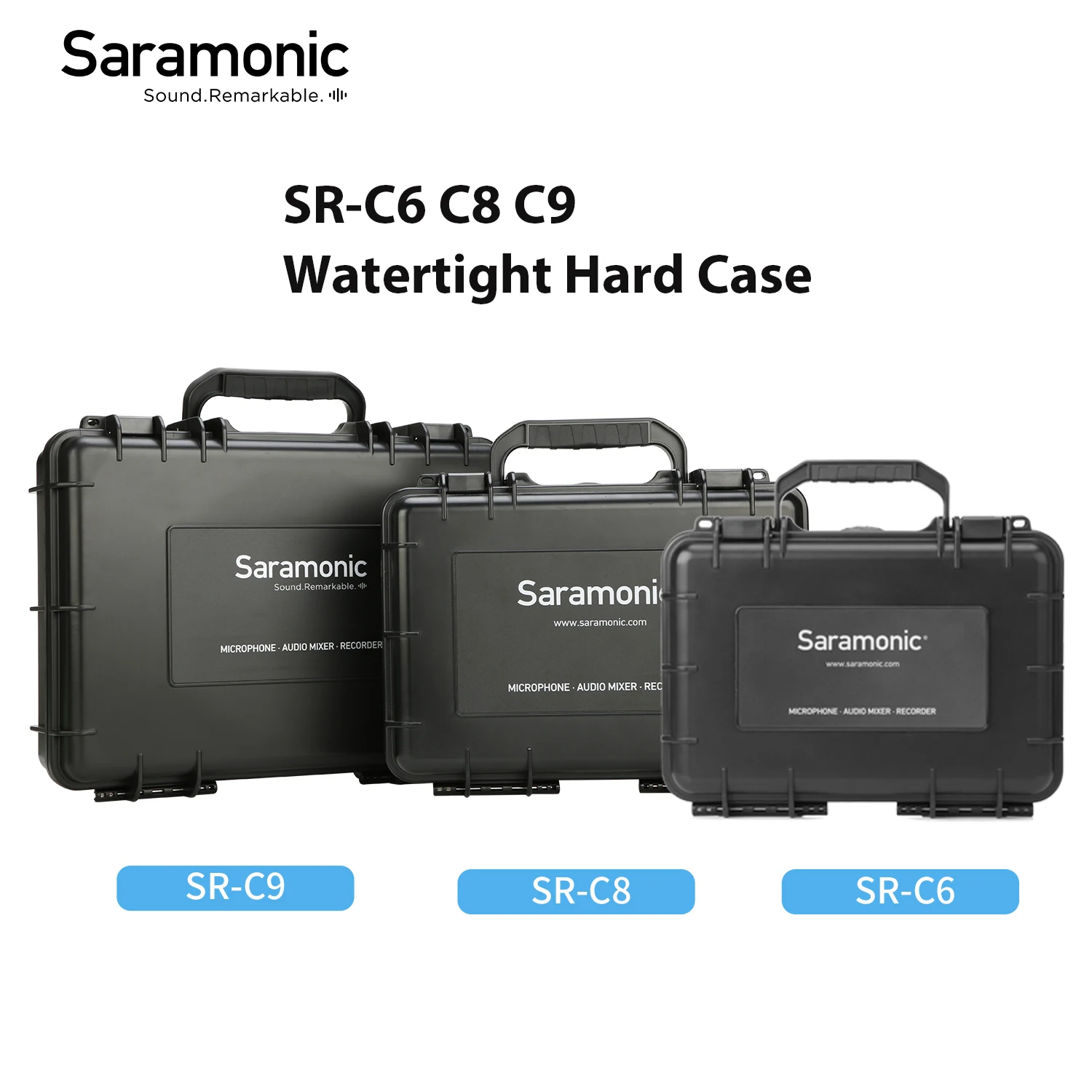 

Saramonic SR-C8 C6 C9 Watertight Dustroof Portable Carry-on Hard Case for Uwmic9s Soundbird V6 SmartMixer 4C SR-VRMIC SR-WM2100