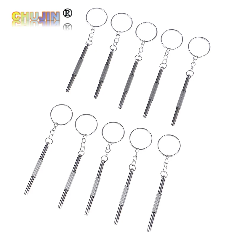 

Fashion 3 in1 Eyeglass Screwdriver Sunglass Watch Repair Kit with Keychain 3 in1 Eyeglass Screwdriver Hand Tools