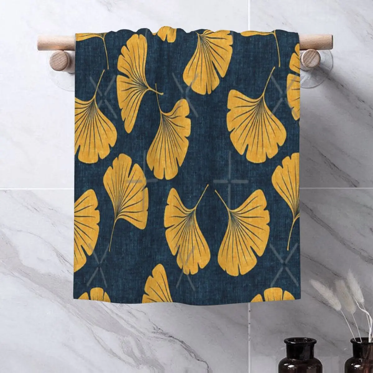 

Ginkgo Biloba - Gingko Leaves - Blue Towels Face Towel Gym Towel Cooling Towel Towel Microfiber Quick-Drying Towel