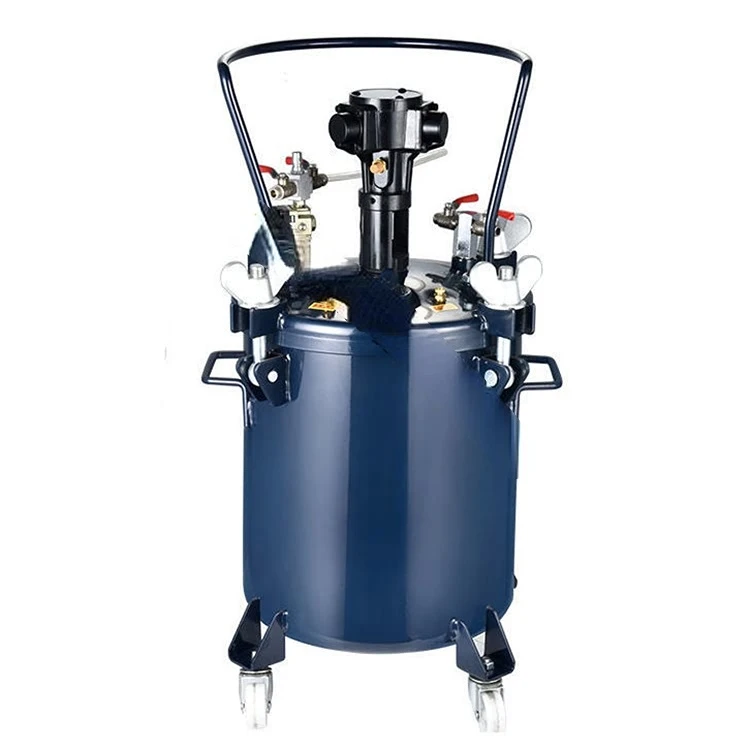 

304 Stainless Steel Mixing Spray Paint Pressure Pot Tank with 60L Air Powered Mixing Agitator Automatic Agitating Pressure Tank