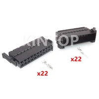 1 set 22 pins 1 929505 7 1 929504 7 car male female unsealed socket 929505 7 929504 7 automobile electric wire connector
