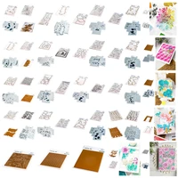 2022 new floral heart cutting dies stamps stencil hot foil diy greeting card scrapbooking diary decoration embossing template
