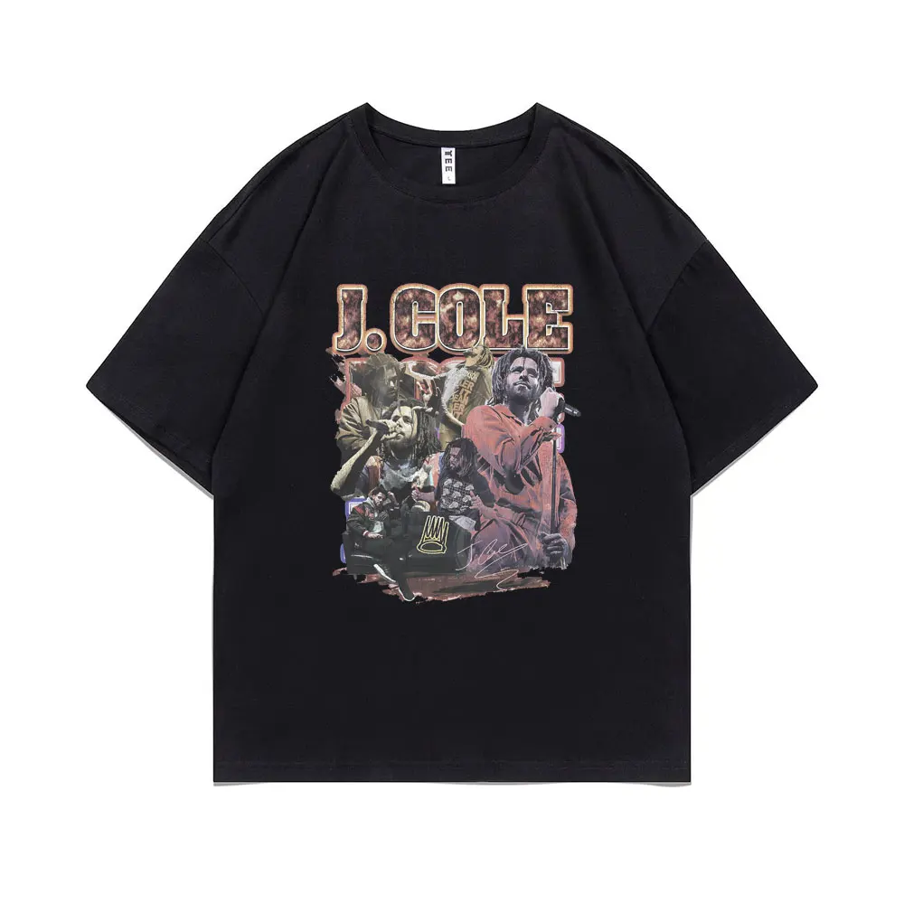 

Best Famous Rapper J. Cole Concert Collage Graphic Print T-shirt Men Women Hip Hop Oversized T Shirts Male Fashion Casual Tshirt