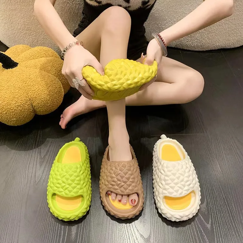 Шлепанцы durian для пар повседневные Мультяшные мягкая подошва Нескользящие летняя