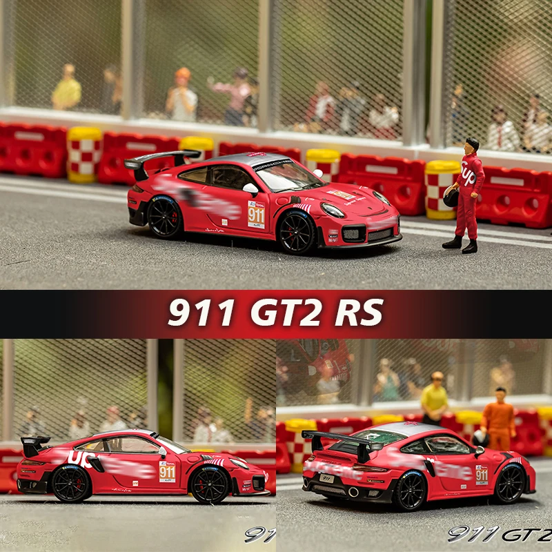 

HKM 1:64 911 GT2 RS красная коллекция литых под давлением моделей автомобилей, миниатюрные игрушки для машинок