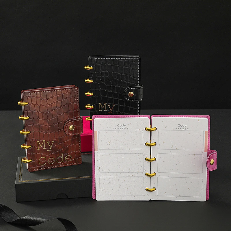 

Ringnote disc bind Leather Notebook Set High Quality Pu Leather Squared Notebooks
