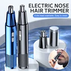 Перезаряжаемый через USB триммер для волос в носу, триммер для волос в носу, ушах, электробритва для удаления бороды, бритва с моющимся лезвием, уход за лицом