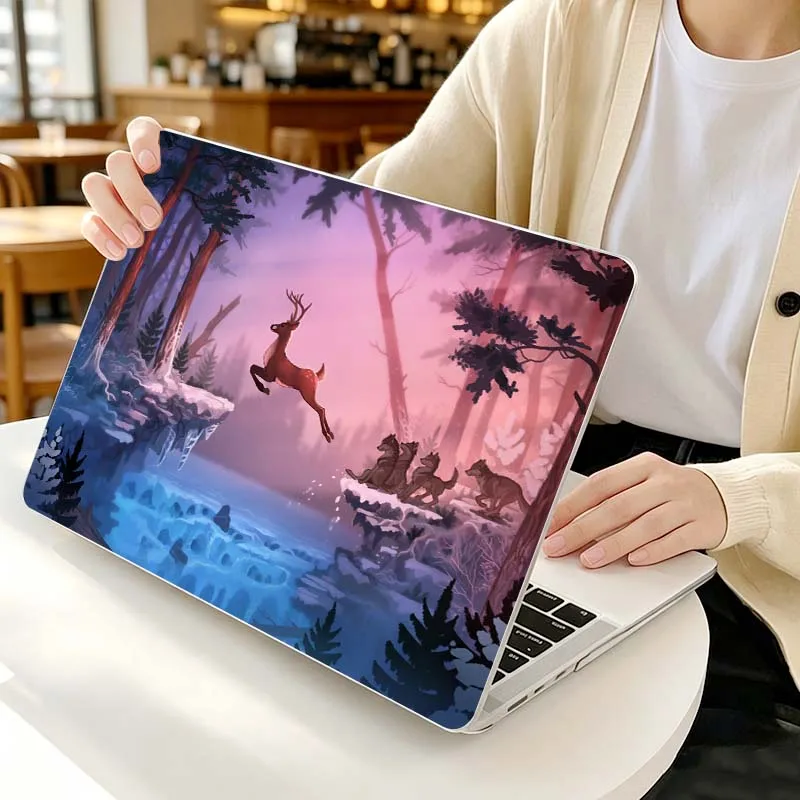 Фото Чехол Art Deer Designs для Apple MacBook Air Pro 13.3 14.2 15.3 11.6 12 16 13 дюймов, защитный жесткий чехол для ноутбука. №1