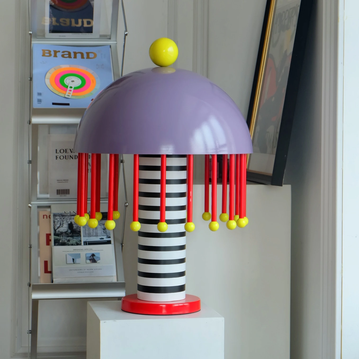 

GY Vertical Lamp Light Luxury Metal Creativity Color Desk Lamp