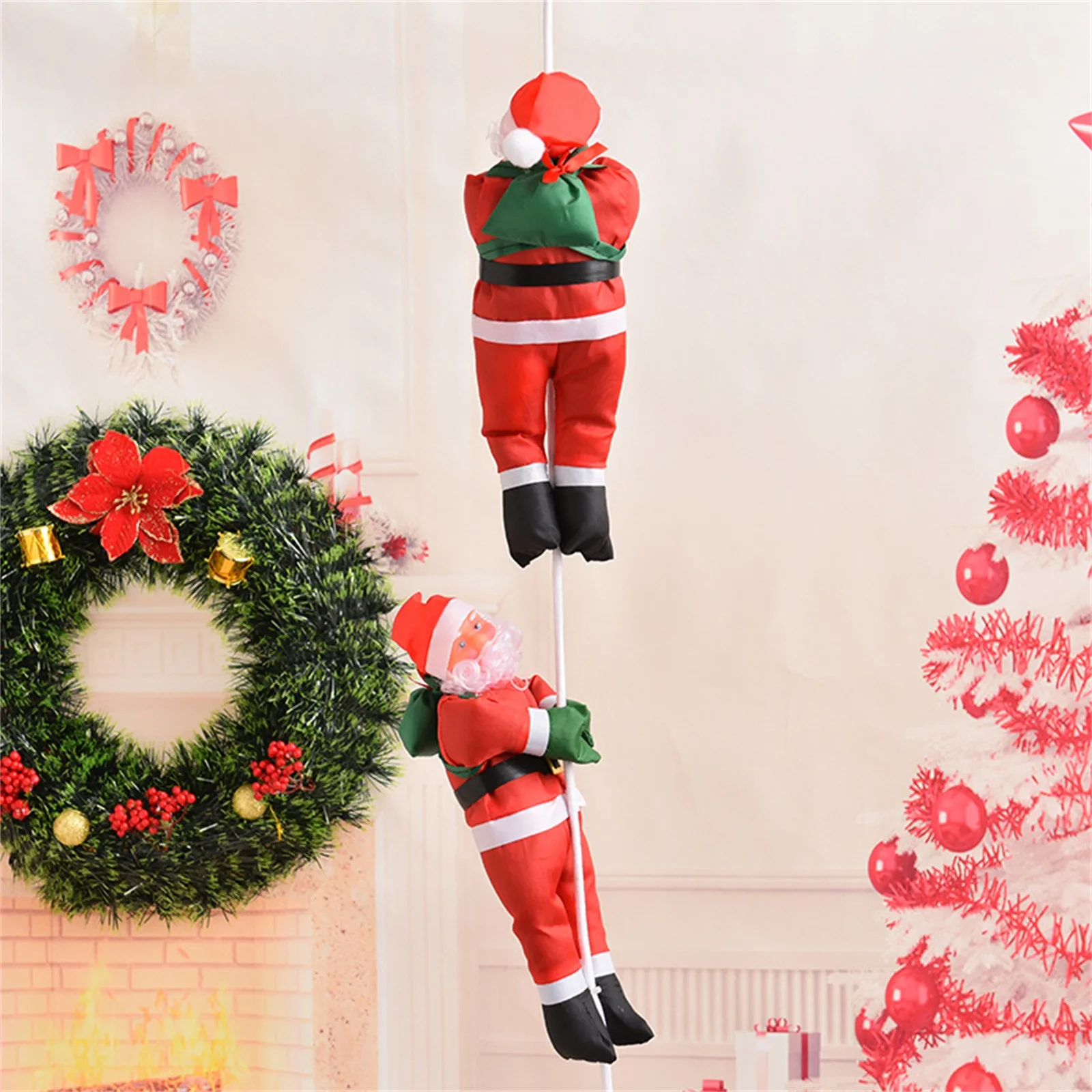 

Santa decoration Santa ladder on figure Christmas Christmas Home Decor