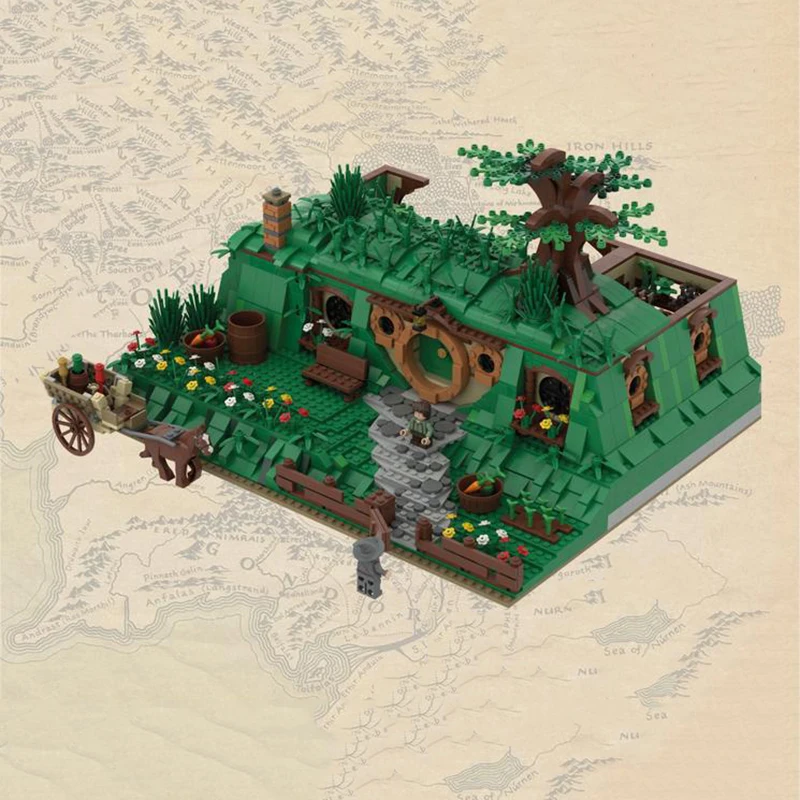 Конструктор MOC Bag End Architecture «одинокая горная модель», строительные наборы Ereborer замок из кубиков для взрослых и детей, Обучающие игрушки «сдел...