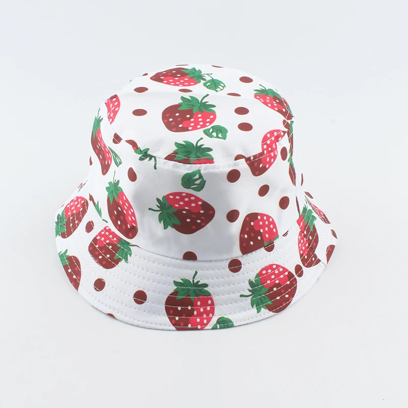 Панама для детей шляпа с рисунком фруктов киви клубники вишни от солнца пляжа