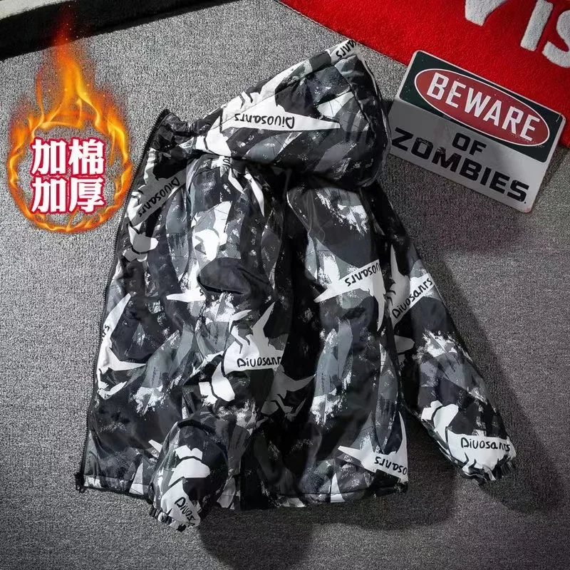 2021 New Men's Cotton-padded Jacket Autumn Winter Thick And Warm Male Jacket Korean Style Trendy Cotton Clothing Large Size Coat