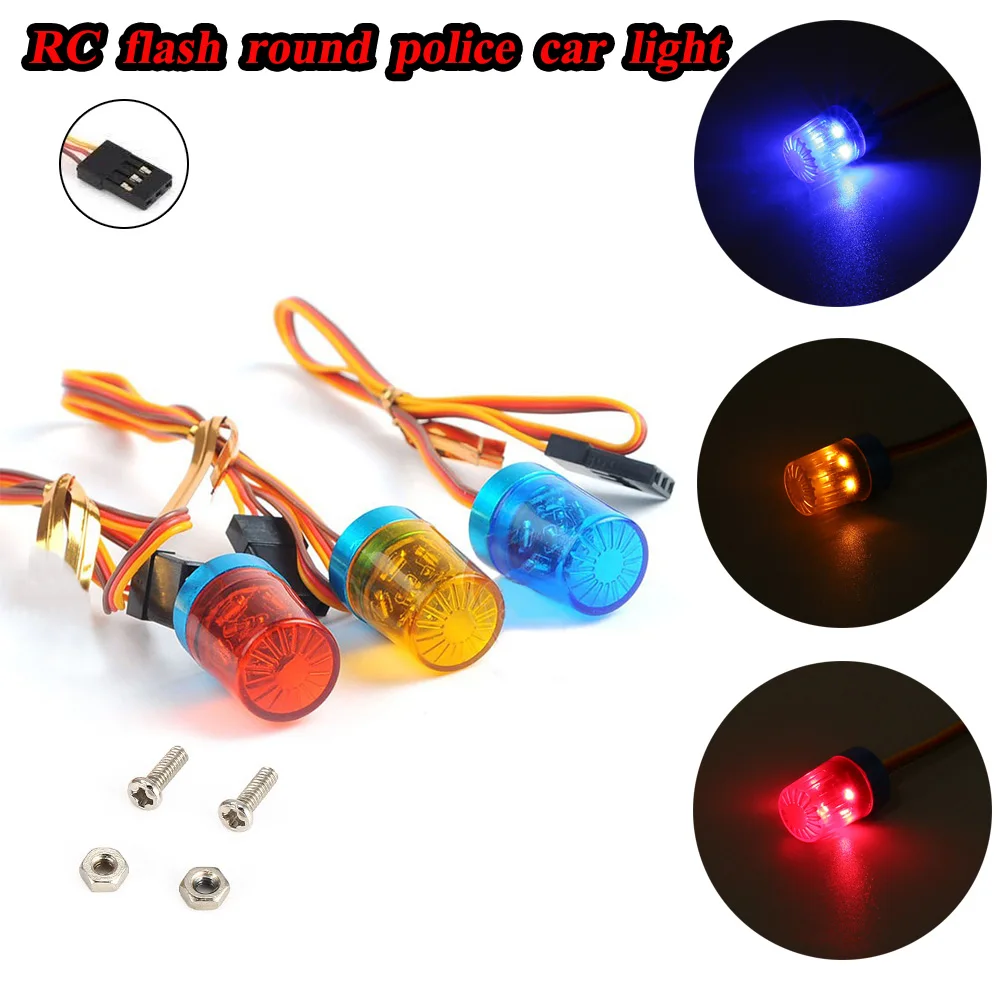 RC Bright LED Light Multi-function Circular Ultra Lamp Strobing-blasting Flashing Fast-slow Rotating Mode for RC Car HSP Axial