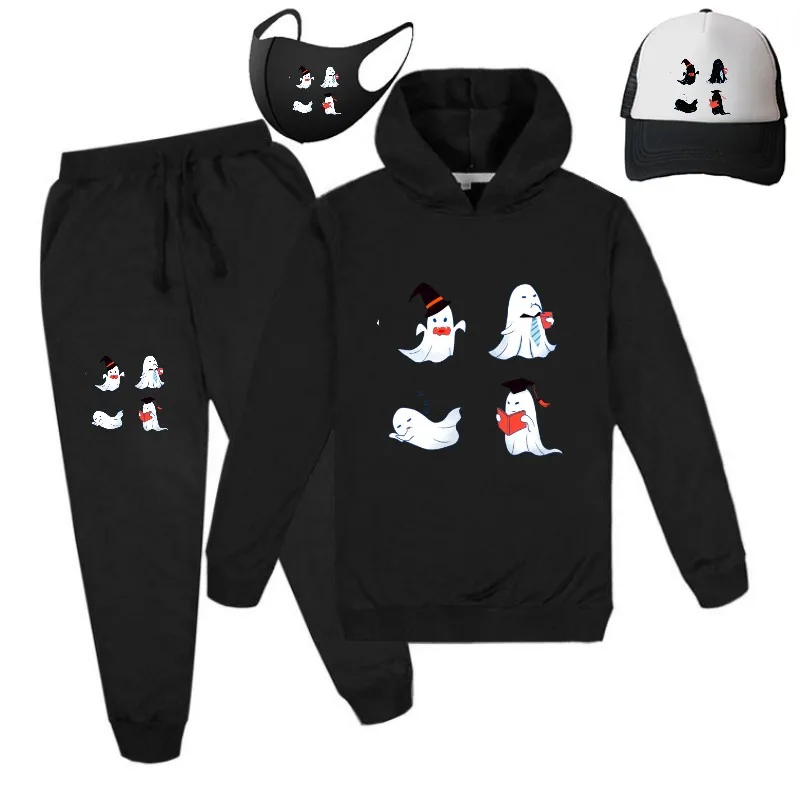

Новинка, весенне-осенний Детский комплект с толстовкой на Хэллоуин, уличный комплект из свитера, одежда для девочек, детская одежда для дево...